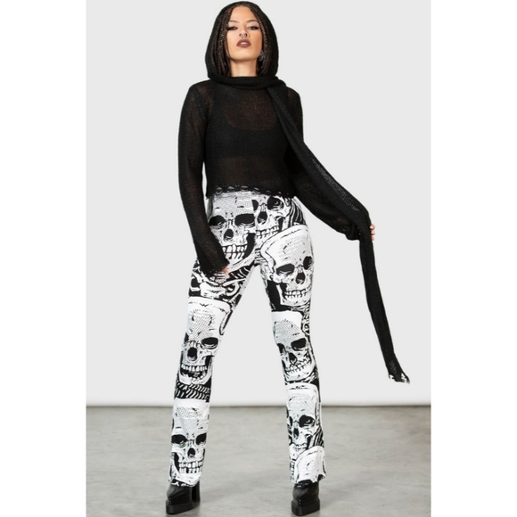 Killstar Plentiful Reap Bootcut Trousers - Picture 2 of 4